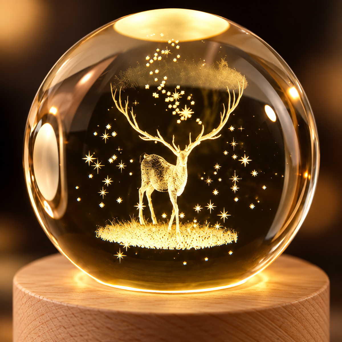 Boules de cristal 3D lumineuses