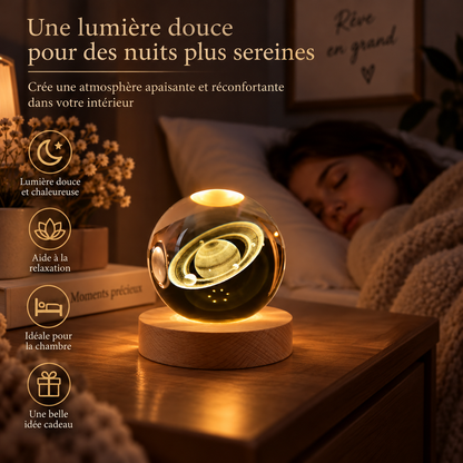 Boules de cristal 3D lumineuses