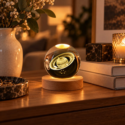 Boules de cristal 3D lumineuses