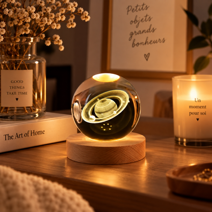 Boules de cristal 3D lumineuses